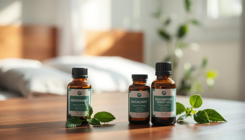 Essential Oils to Stop Snoring: Peppermint & Eucalyptus 1 Essential oils for snoring (e.g., peppermint, eucalyptus)