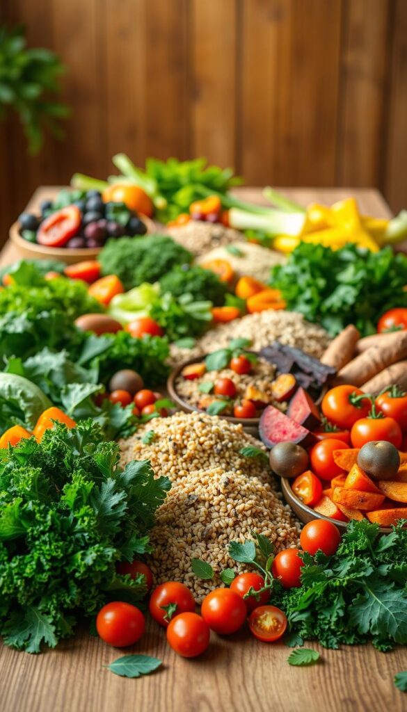 Colorful plant-based meals