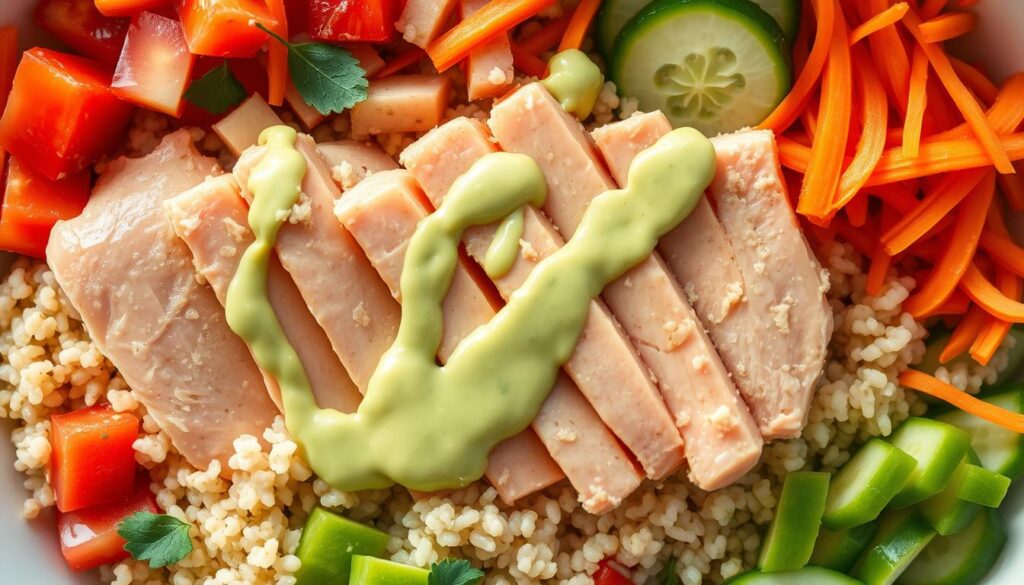 Perfect tuna bowl ingredients