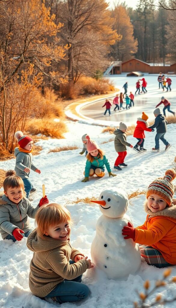 children enjoying seasonal activities for kids