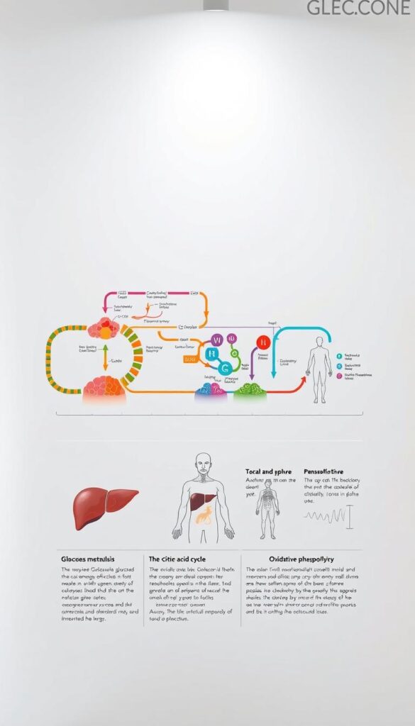 glucose metabolism process infographic