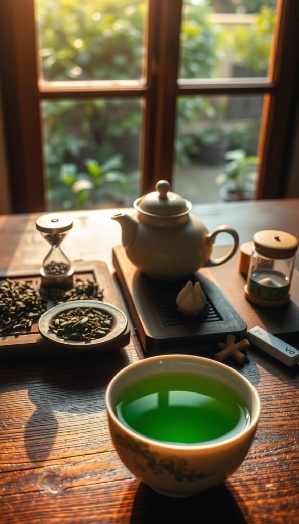 green tea daily routine