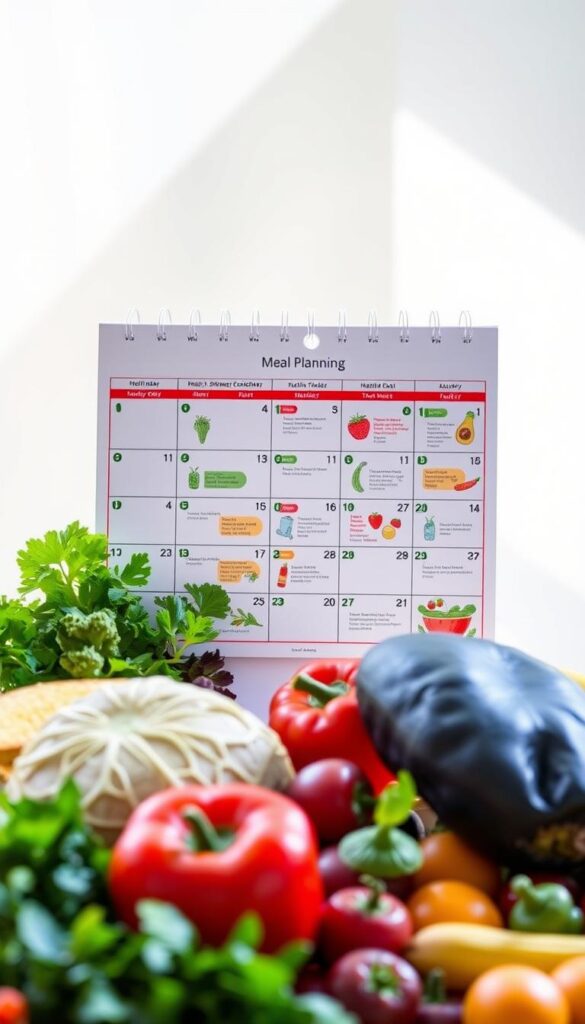 meal planning calendar with healthy food ideas