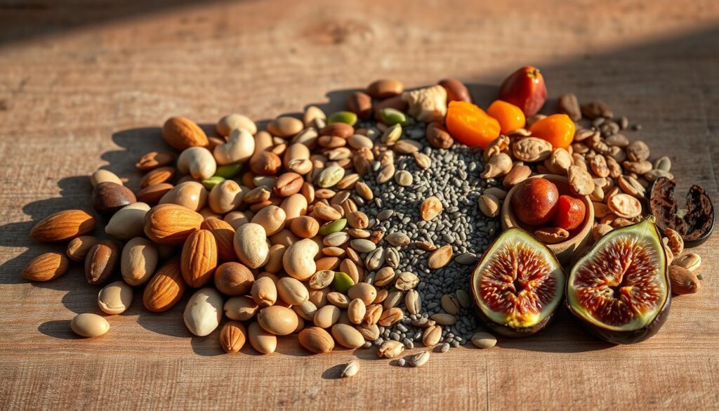 nuts and seeds high fiber snacks
